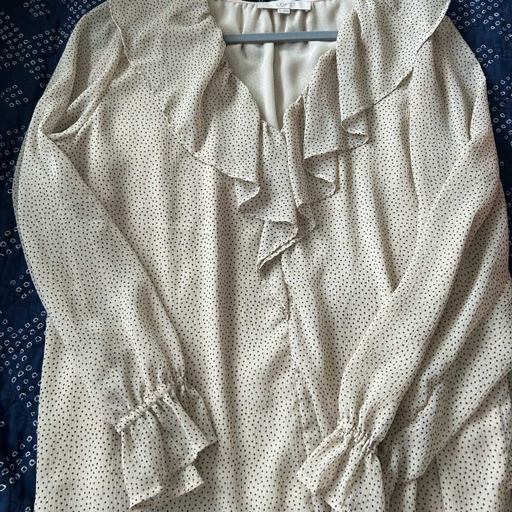 LOFT Ruffled Long SleeveSleeve Blouse